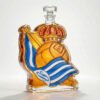 Real Sociedad ihletésű luxus kristály whiskykarafa – kézzel készített italos palack whiskyhez, bourbonhöz, konyakhoz vagy skót whiskyhez