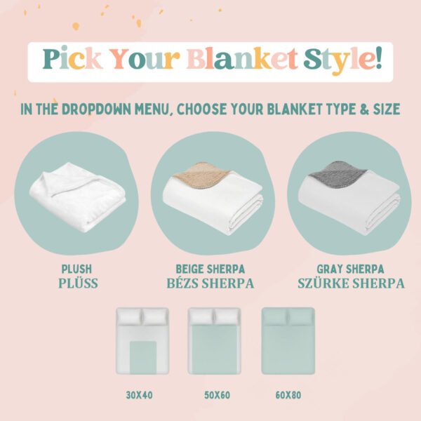 1 Anime ihlette vörös hajú hősnő babatakaró – puha sherpa pléd, személyre szabható ajándék babaváróra, rajzfilmes stílusú otthoni dekor