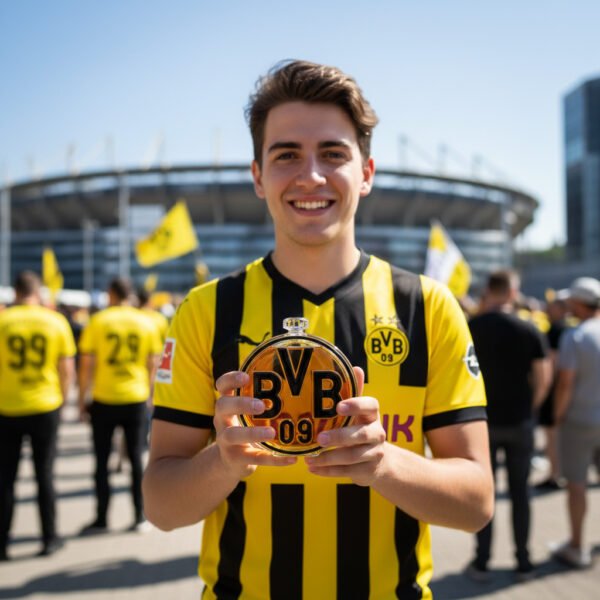 1 Borussia Dortmund ihletésű whiskykarafa – luxus, kézzel készített kristálykarafa