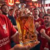 2 Liverpool FC ihletésű whiskykarafa – luxus kristály italos palack, kézzel készített, ideális whiskyhez, bourbonhöz, konyakhoz vagy skót whiskyhez