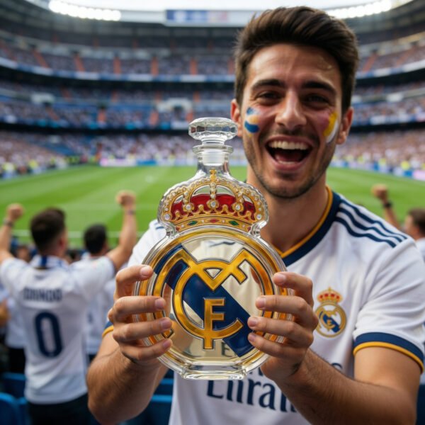 2 Real Madrid által ihletett luxus kristály whiskykarafa