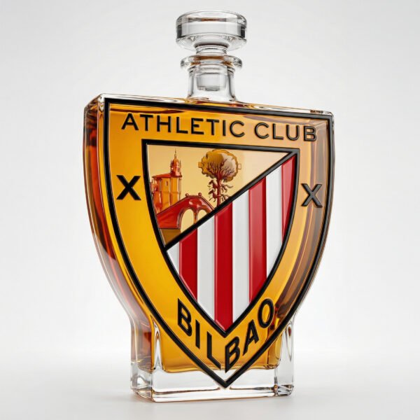 Athletic Club ihletésű whiskykarafa – luxus kristály italos palack, kézzel készített, ideális whiskyhez, bourbonhöz, konyakhoz vagy skót whiskyhez