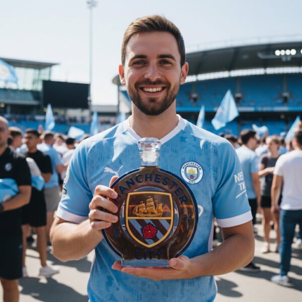 2 Manchester City ihletésű whiskykarafa – luxus, kézzel készített kristálykarafa