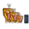 Athletic Club ihletésű whiskykarafa – luxus kristály italos palack, kézzel készített, ideális whiskyhez, bourbonhöz, konyakhoz vagy skót whiskyhez