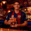 4 FC Barcelona ihletésű whiskykarafa – luxus kristály italos palack, kézzel készített, ideális whiskyhez, bourbonhöz, konyakhoz vagy skót whiskyhez
