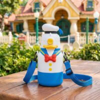 4 Kacsa karakter ihlette gyerek kulacs – aranyos rajzfilm stílusú BPA-mentes ivópalack szívószállal