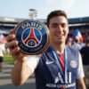 Paris Saint-Germain (PSG) ihletésű whiskykarafa – luxus, kézzel készített kristálykarafa