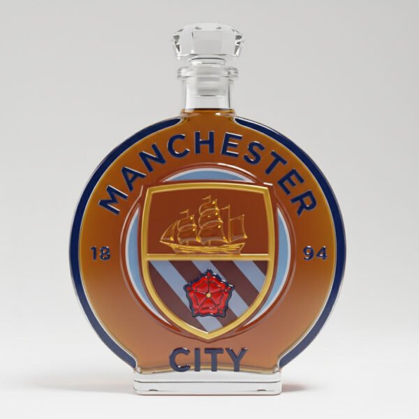 4 Manchester City ihletésű whiskykarafa – luxus, kézzel készített kristálykarafa