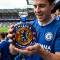 Chelsea FC által ihletett luxus kristály whiskykarafa