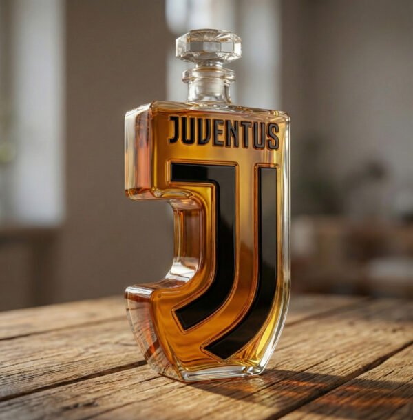 5 Juventus FC által ihletett whiskykarafa – luxus minőségű, kézzel készített kristályüveg palack, amely ideális whiskyhez, bourbonhöz, konyakhoz vagy skót whiskyhez