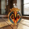 5 Villarreal CF ihletésű whiskykarafa – luxus kristály italos palack, kézzel készített, ideális whiskyhez, bourbonhöz, konyakhoz vagy skót whiskyhez