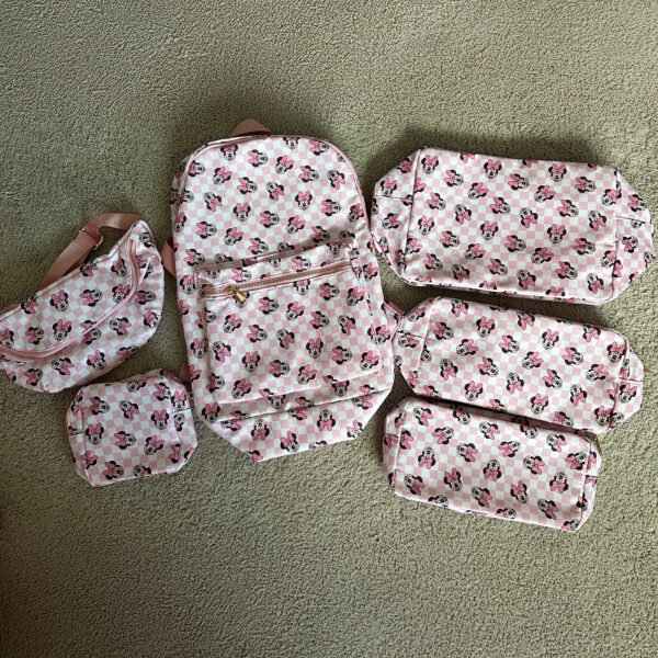 Rajzfilmes egér és barátai ihlette cipzáras neszesszerek – hercegnős minták, 4 méretben