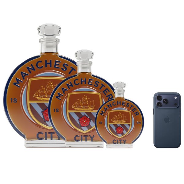 5 Manchester City ihletésű whiskykarafa – luxus, kézzel készített kristálykarafa