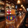 5 FC Barcelona ihletésű whiskykarafa – luxus kristály italos palack, kézzel készített, ideális whiskyhez, bourbonhöz, konyakhoz vagy skót whiskyhez