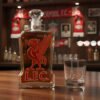 6 Liverpool FC ihletésű whiskykarafa – luxus kristály italos palack, kézzel készített, ideális whiskyhez, bourbonhöz, konyakhoz vagy skót whiskyhez