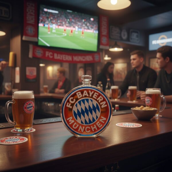 6 Bayern Munich ihletésű whiskykarafa – luxus kristály italos palack, kézzel készített, ideális whiskyhez, bourbonhöz, konyakhoz vagy skót whiskyhez