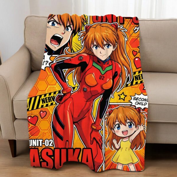 6 Anime ihlette vörös hajú hősnő babatakaró – puha sherpa pléd, személyre szabható ajándék babaváróra, rajzfilmes stílusú otthoni dekor