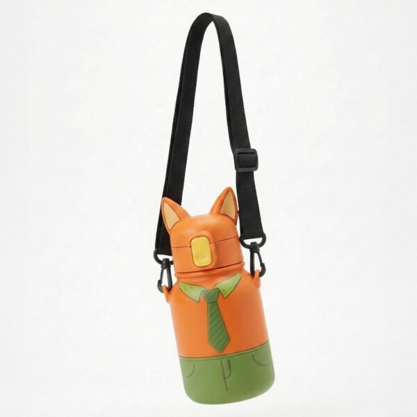 7 Róka ihlette gyerek kulacs – BPA-mentes, szivószálas, szivárgásmentes ivópalack gyerekeknek