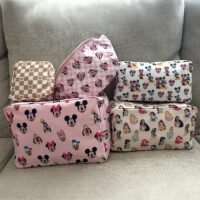 Rajzfilmes egér és barátai ihlette cipzáras neszesszerek – hercegnős minták, 4 méretben