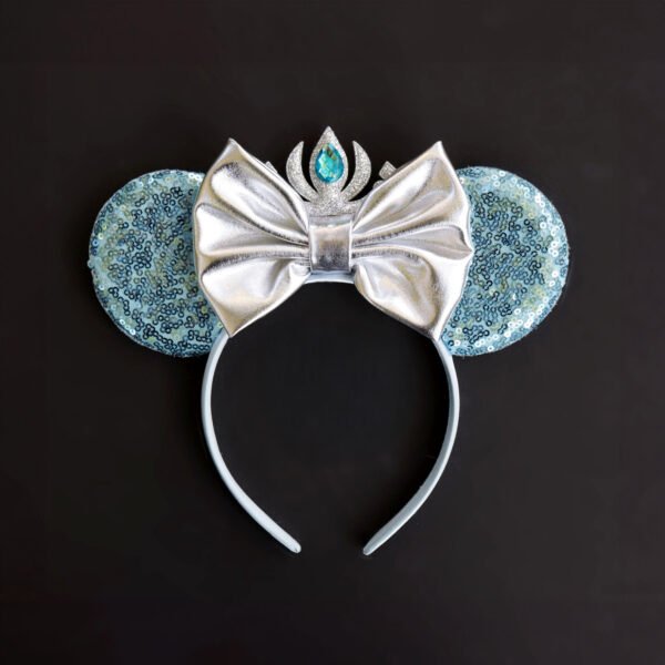 Hercegnő ihlette egérfüles fejpánt – rajzfilmes stílusú, csillogó karakteres fülek, gyerekeknek és felnőtteknek