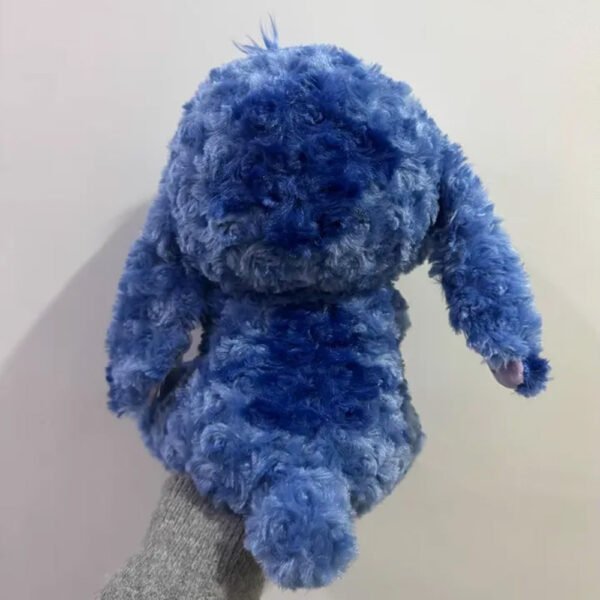 1 Ölelhető Kék Űrlény Ihlette Göndör Szőrű Plüss Játék és Párna – Aranyos Rajzfilmes Figura, Újévi és Születésnapi Ajándék