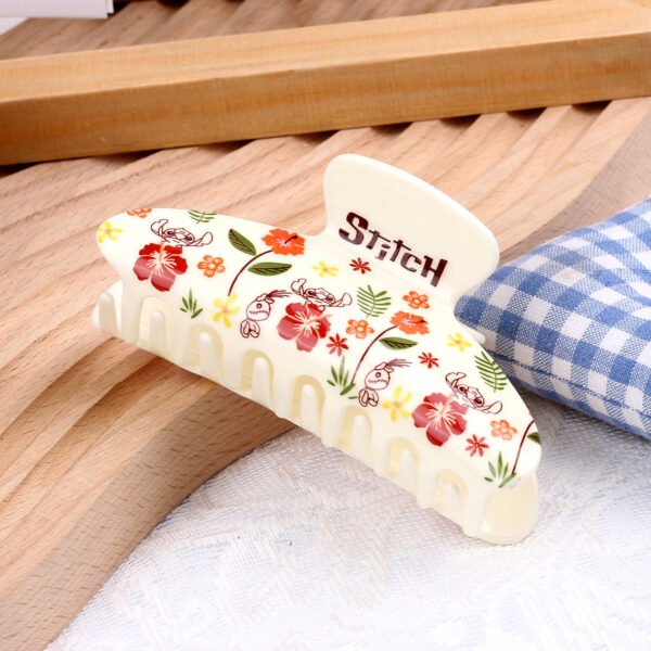 Virágos rajzfilm ihlette akril hajcsat – aranyos, elegáns dísz kontyhoz (cápa hajcsat)