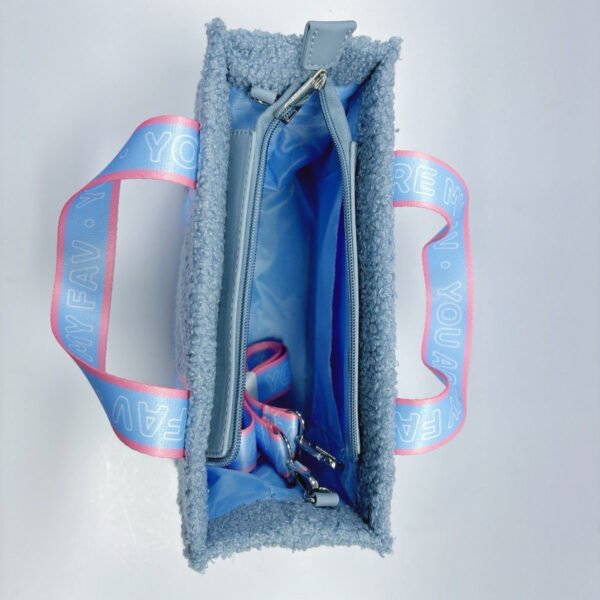 Rajzfilm ihlette plüss tote táska – puha váll- és kézitáska, nagy méretű bevásárlótáska