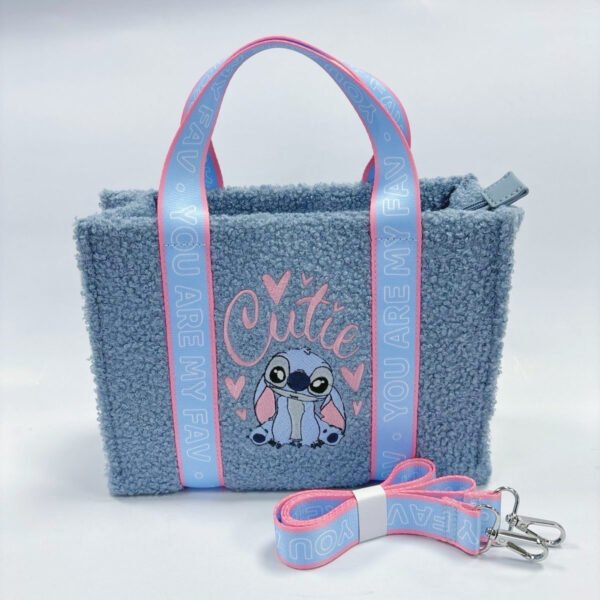 Rajzfilm ihlette plüss tote táska – puha váll- és kézitáska, nagy méretű bevásárlótáska