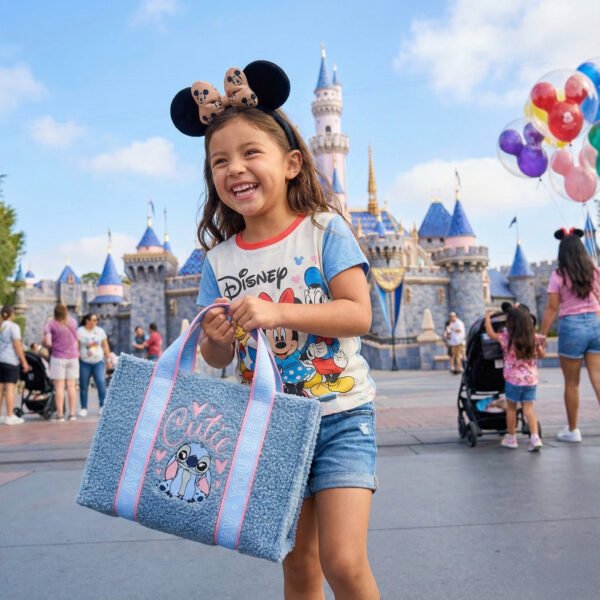 Rajzfilm ihlette plüss tote táska – puha váll- és kézitáska, nagy méretű bevásárlótáska