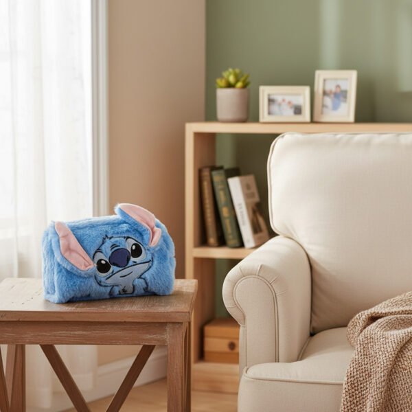 Plüss rajzfilmes stílusú kozmetikai táska és irattartó – nagy kapacitású neszesszer, mosdó- és mobiltelefon-tartó