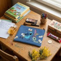 3 Kék űrlény ihlette kétoldalas nagy kapacitású tároló táska – aranyos rajzfilmes dizájn, praktikus és hordozható