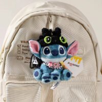 3 Plüss, kék űrlény ihlette táskadísz – aranyos mini figura hátizsákra vagy kulcstartónak