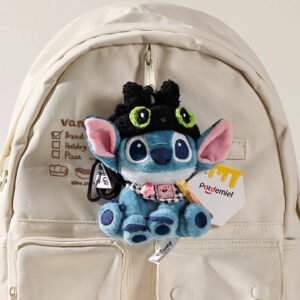 Plüss, kék űrlény ihlette táskadísz – aranyos mini figura hátizsákra vagy kulcstartónak