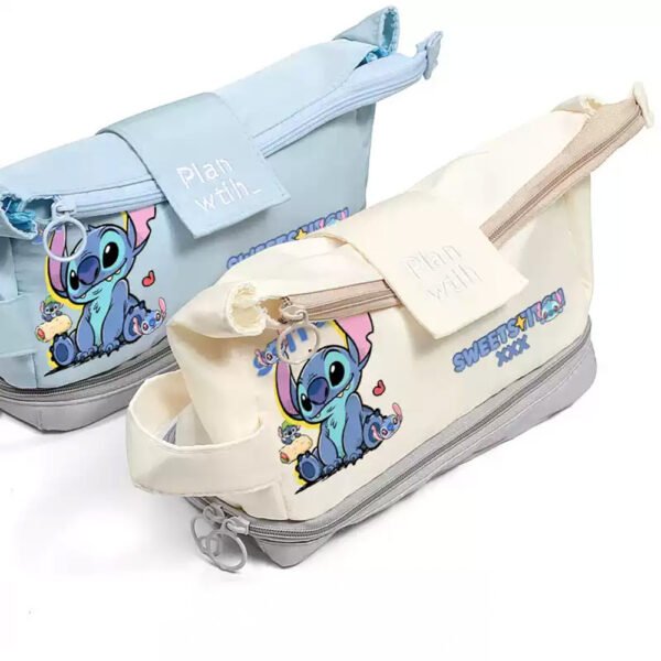 Űrkutya ihlette nagyméretű tolltartó – aranyos anime stílusú, kétoldalas mintás, nagy kapacitású írószer rendszerező