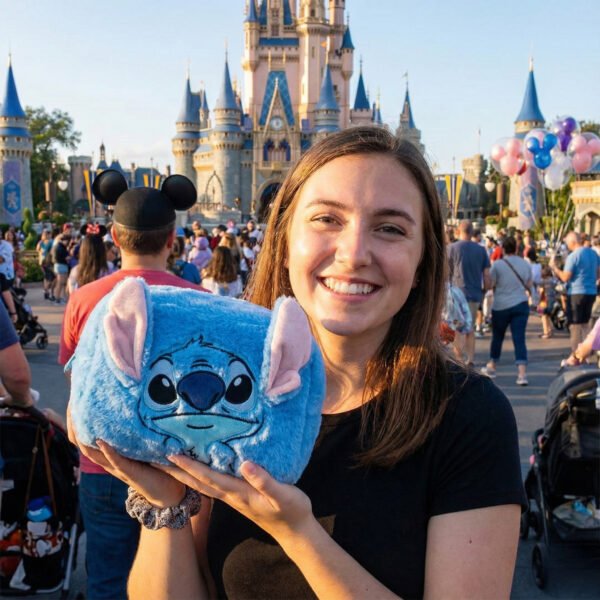 Plüss rajzfilmes stílusú kozmetikai táska és irattartó – nagy kapacitású neszesszer, mosdó- és mobiltelefon-tartó