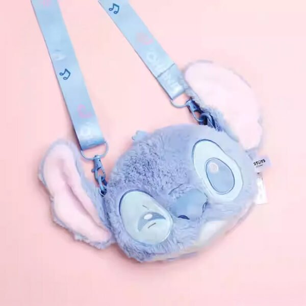 4 Rajzfilmes Kék Űrlény Ihlette Plüss Keresztpántos Táska – Aranyos Baba- és Gyűjtői Stílusú Hátizsák