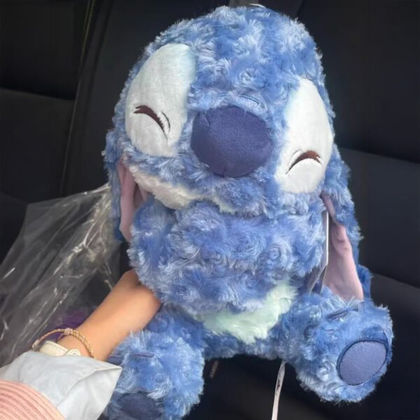 4 Ölelhető Kék Űrlény Ihlette Göndör Szőrű Plüss Játék és Párna – Aranyos Rajzfilmes Figura, Újévi és Születésnapi Ajándék