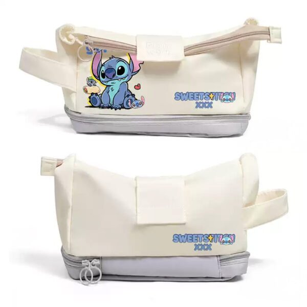 Űrkutya ihlette nagyméretű tolltartó – aranyos anime stílusú, kétoldalas mintás, nagy kapacitású írószer rendszerező