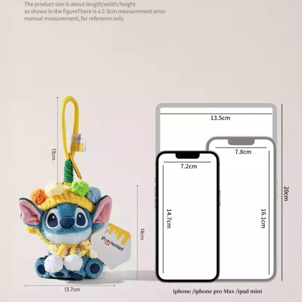 5 Plüss, kék űrlény ihlette táskadísz – aranyos mini figura hátizsákra vagy kulcstartónak