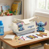 Űrkutya ihlette nagyméretű tolltartó – aranyos anime stílusú, kétoldalas mintás, nagy kapacitású írószer rendszerező