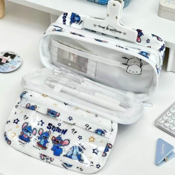 Csillagok között kalandozó kék kis lény többrekeszes nagy kapacitású tolltartó – iskolai írószer tok