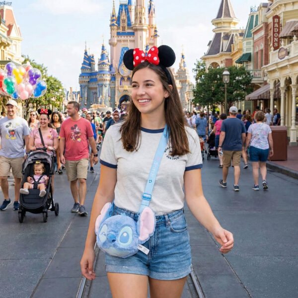 7 Rajzfilmes Kék Űrlény Ihlette Plüss Keresztpántos Táska – Aranyos Baba- és Gyűjtői Stílusú Hátizsák