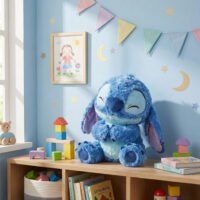 8 Ölelhető Kék Űrlény Ihlette Göndör Szőrű Plüss Játék és Párna – Aranyos Rajzfilmes Figura, Újévi és Születésnapi Ajándék