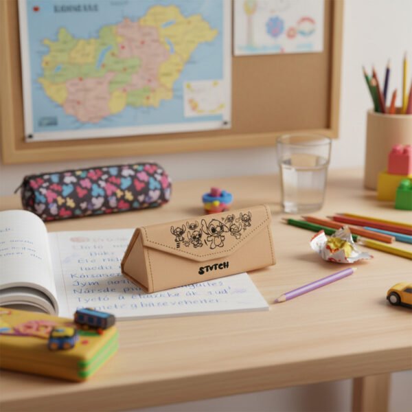 8 Aranyos kék űrlény ihlette hordozható szemüvegtok / tolltartó – rajzfilmes, anime stílusú, többfunkciós tároló