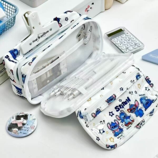 Csillagok között kalandozó kék kis lény többrekeszes nagy kapacitású tolltartó – iskolai írószer tok